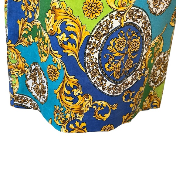 Vintage Linea by Louis Dell’Olio filigree 3 piece lined skirt suit blue green M - Picture 6 of 16